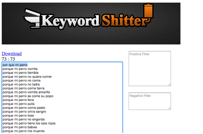 keyword shitter