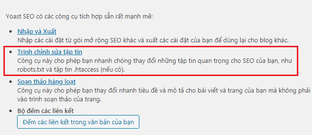 tuy chon chinh sua tap tin - SEO tổng thể website