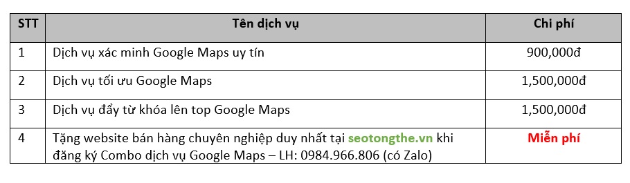 dich vu google map - SEO tổng thể website