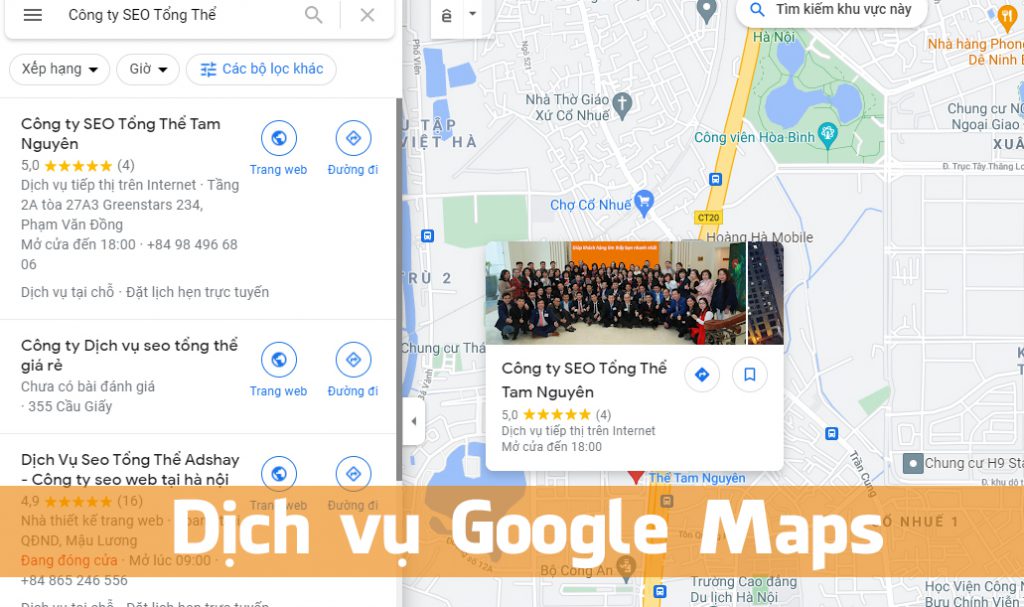 Dịch vụ Google Maps