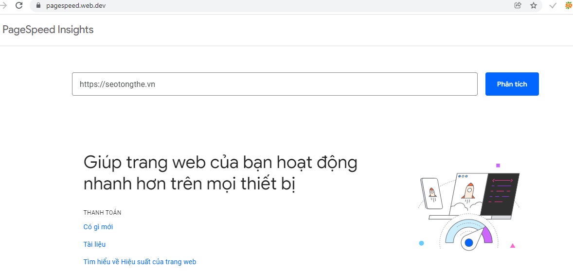 google page insights - SEO tổng thể website
